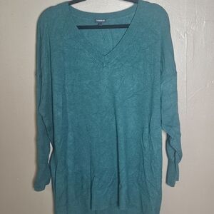 💥Sale💥Torrid Teal V-Neck Sweater NWOT